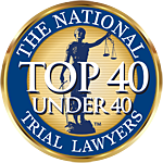 Top 40 Under 40 badge from the National Trial Lawyers